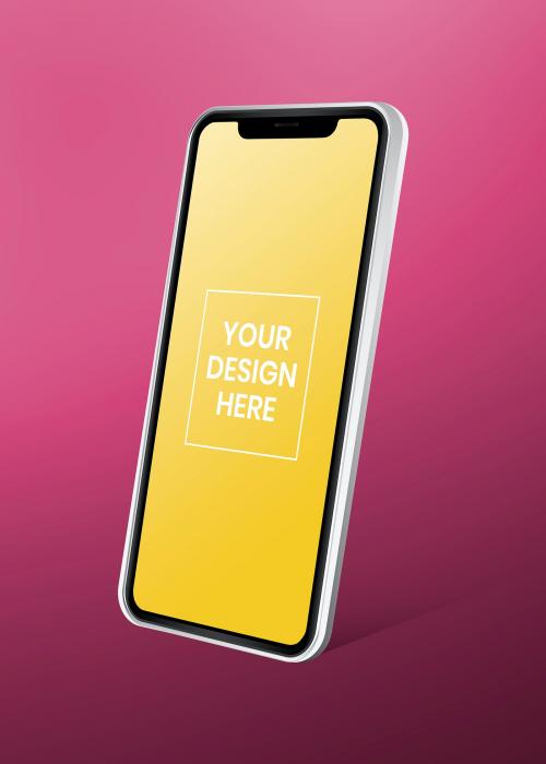 Blank smartphone screen mockup design - 935122