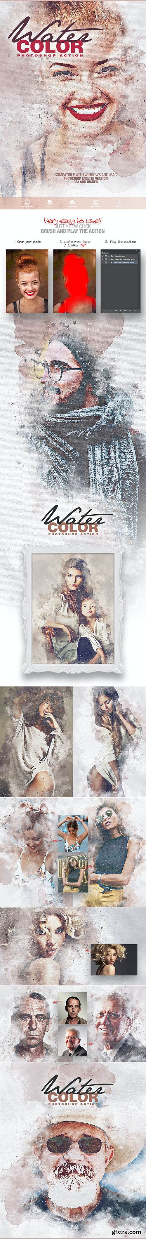 GraphicRiver - Watercolor Photoshop Action 26021947