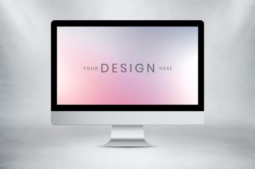 Blank computer screen mockup design - 935150