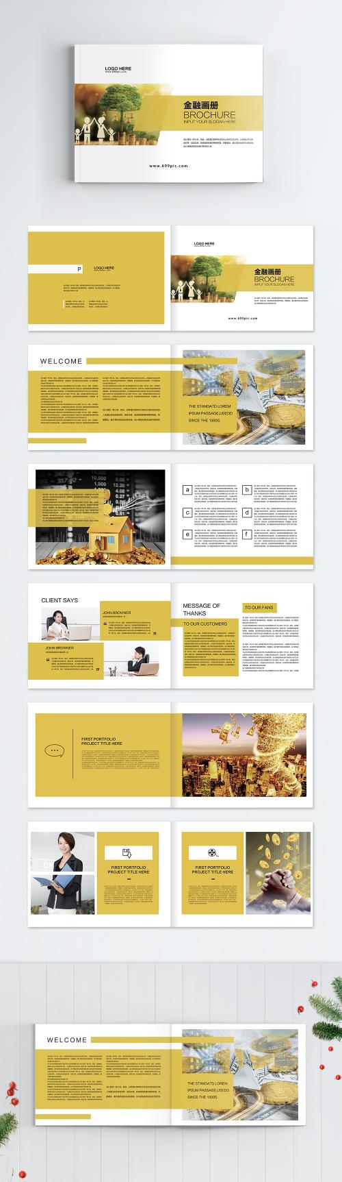 LovePik - yellow financial brochure - 400444911