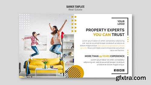 Real estate banner template concept