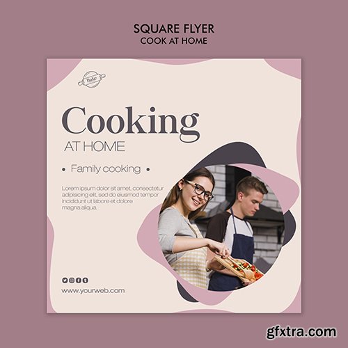 Cooking at home flyer theme