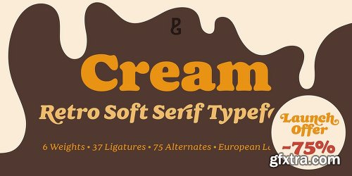 Cream Font Family - 12 Fonts