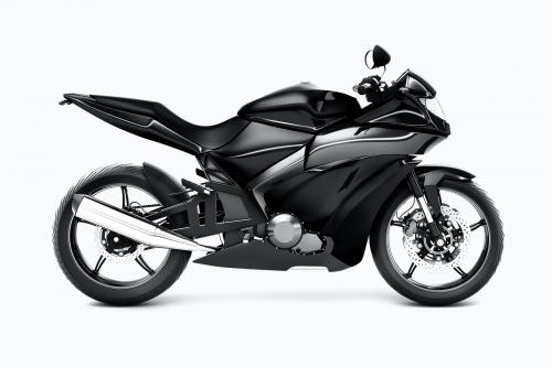 Black sports bike 3D vector - 937753