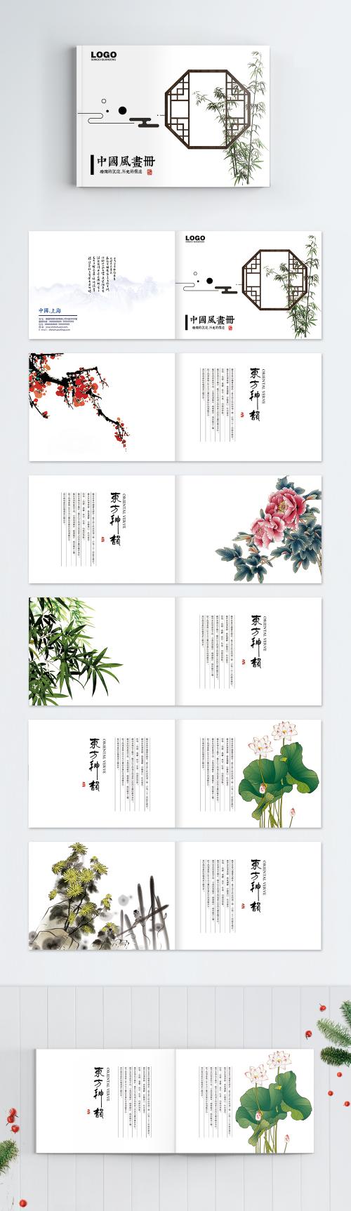 LovePik - chinese wind brochures of flower and bird plants - 400229807