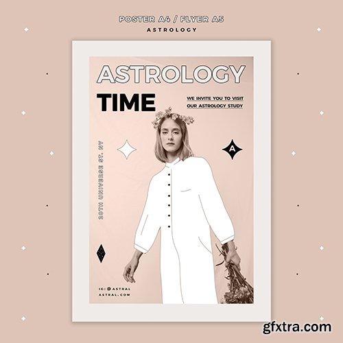 Flyer template for astrology