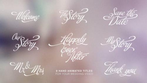 Videohive - Calligraphic Wedding Title Set