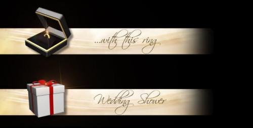 Videohive - Lower Third Wedding Rings & Gift