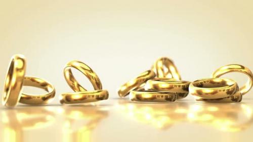 Videohive - Falling Wedding Rings 2