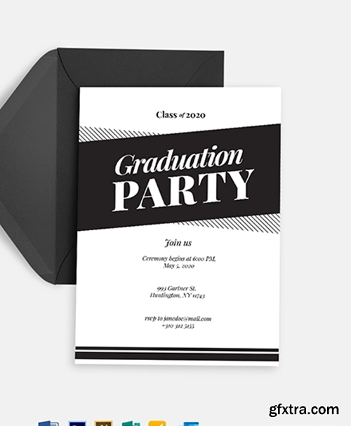 Black-and-White-Graduation-Party-Invitation-2