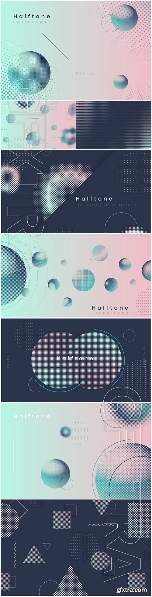 Halftone gradient vector background