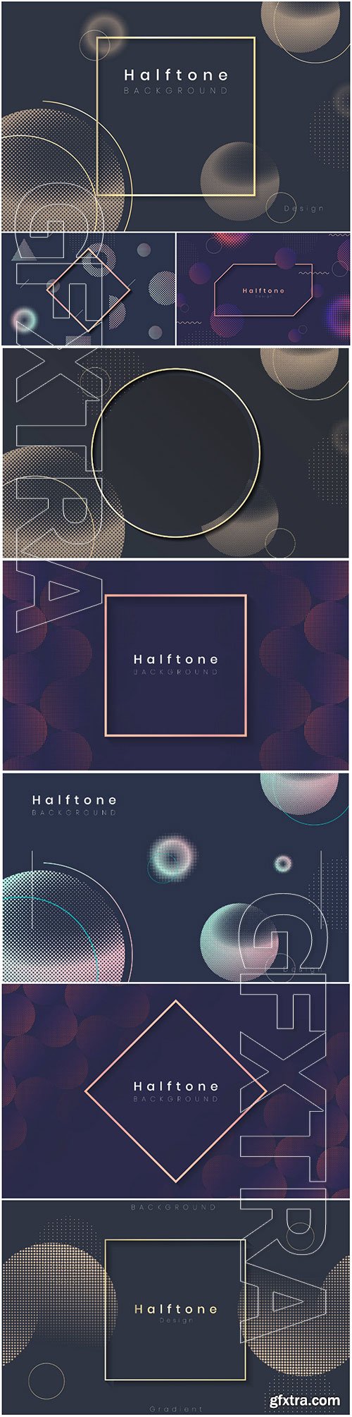 Halftone gradient vector background