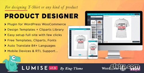 CodeCanyon - Product Designer for WooCommerce WordPress | Lumise v1.9.3 - 21222684