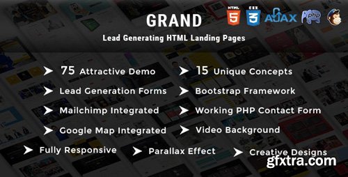 ThemeForest - Grand v1.0 - Lead Generating HTML Landing Pages (Update: 14 February 18) - 21212406