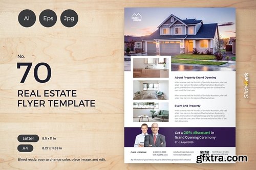 Real Estate Flyer Template - 70 Slidewerk