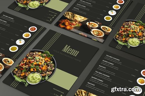 Restaurant Menu Two Sided Menu List Template