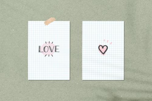 White grid paper mockup illustration - 935068