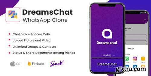 CodeCanyon - DreamsChat v1.8 - WhatsApp Clone - Native Android App with Firebase Realtime Chat & Sinch for Call - 23280090
