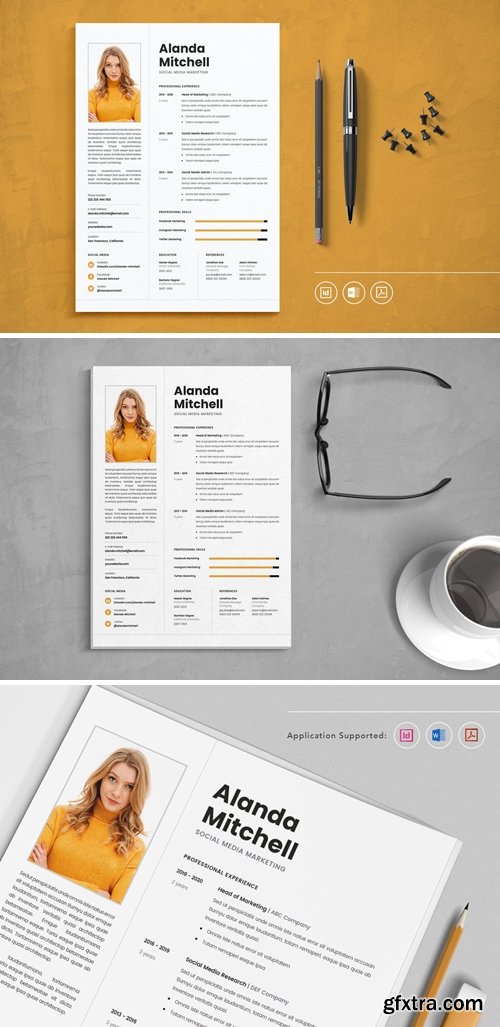 Professional CV Resume Indesign Template Vol.9