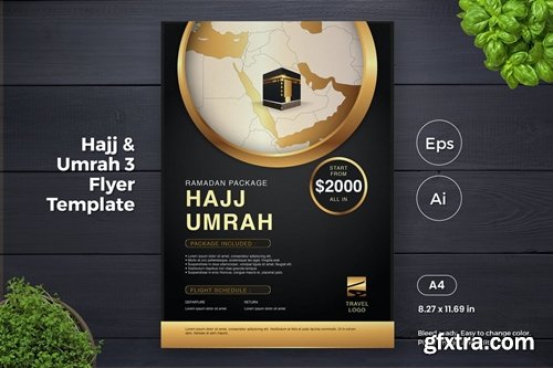 Hajj and Umrah Travel Agent Flyer Template (GI)