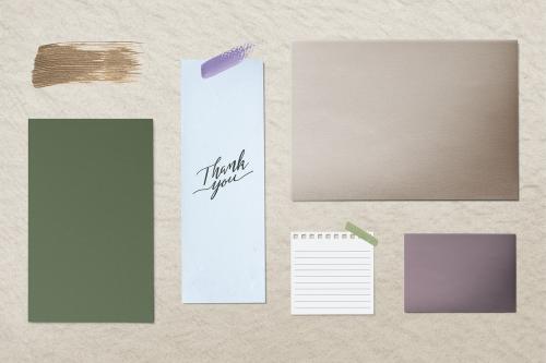 Card and poster mockup illustration set - 935082