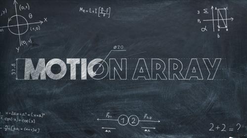 MotionArray - Chalkboard Math Logo - 304780