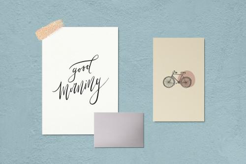 paper poster mockup illustration set - 935089