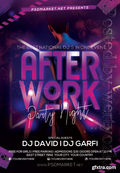 After work party - Premium flyer psd template
