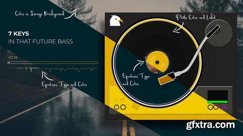 Videohive - Audio React Spectrum Visualizer with Boombox, Cassette Tape, Vinyl Plate and Vinyl Player Equalizer - 24651035