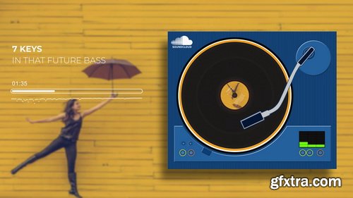 Videohive - Audio React Spectrum Visualizer with Boombox, Cassette Tape, Vinyl Plate and Vinyl Player Equalizer - 24651035