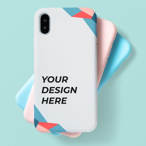 Pastel mobile phone case mockup - 598479