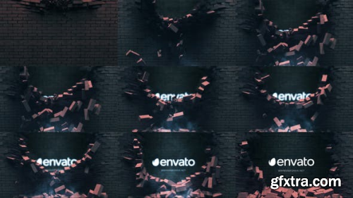 Videohive Falling Bricks Logo 26889732