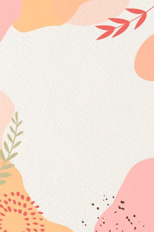 Pink and beige abstract botanical patterned background vector - 1226059