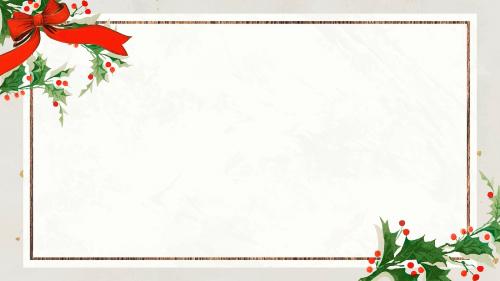 Blank festive rectangular Christmas frame background vector - 1226077