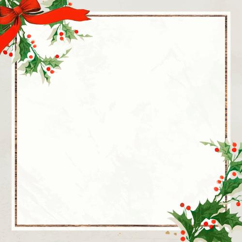 Blank festive square Christmas social ads template vector - 1226079