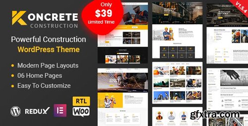 ThemeForest - Koncrete v1.5.5 - Construction Building WordPress Theme - 23751296