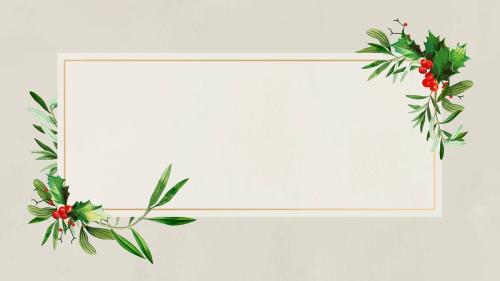Blank festive rectangular Christmas frame background vector - 1226092