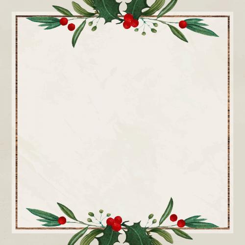 Blank festive square Christmas social ads template vector - 1226098