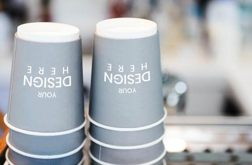 Stacks of coffee paper cup mockups - 666177