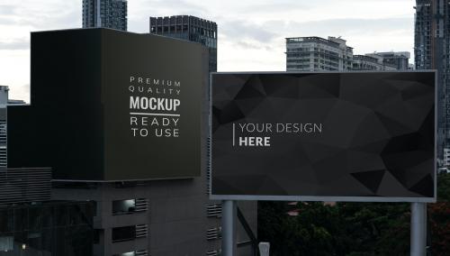 Outdoor advertisement building billboard mockup - 666179