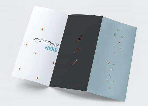 Tri-fold brochure mockup printed material - 666180