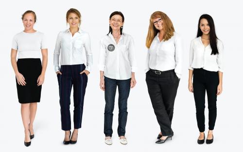 Happy women wearing shirt mockups - 681278