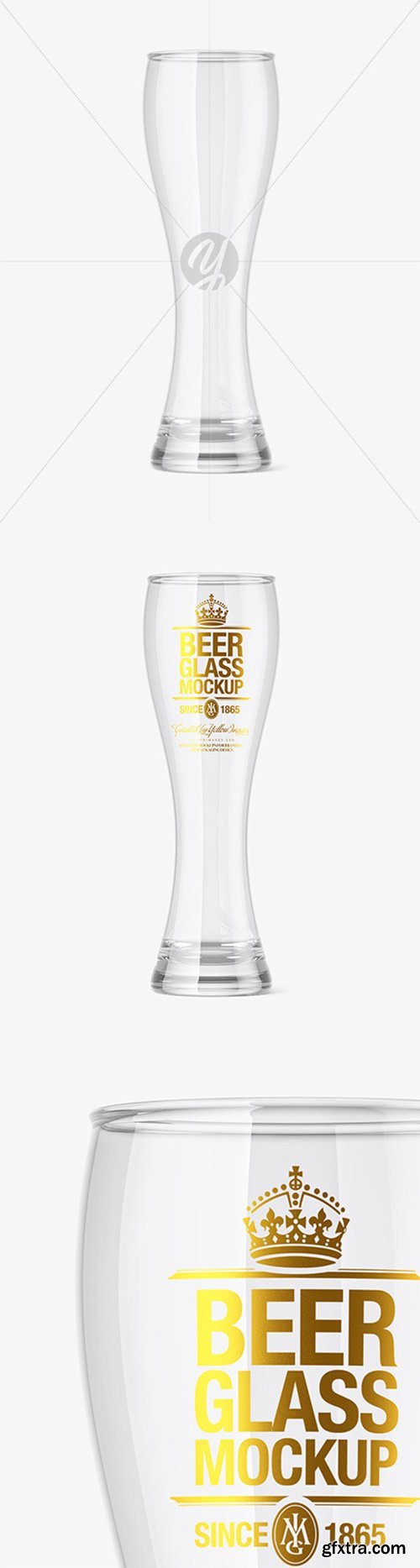 Empty Beer Glass Mockup 60255