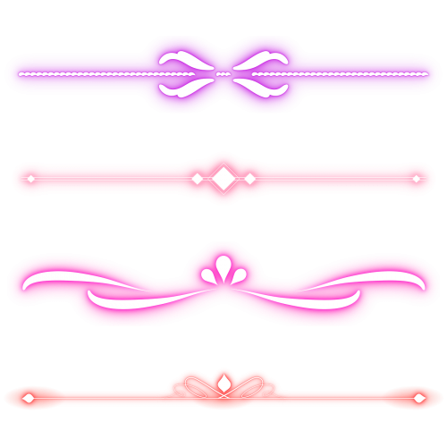 Vintage neon divider element collection transparent png - 2089080