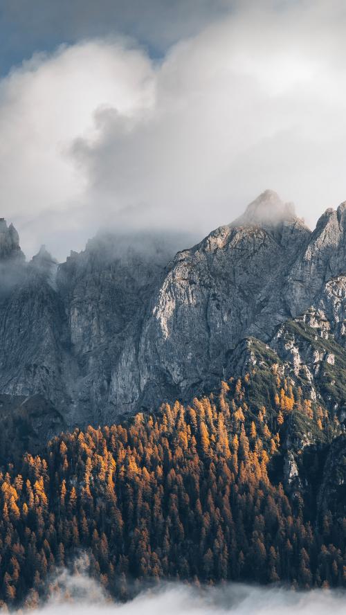 Beautiful landscape with clouds, Dolomites, Italy mobile phone wallpaper - 2092651