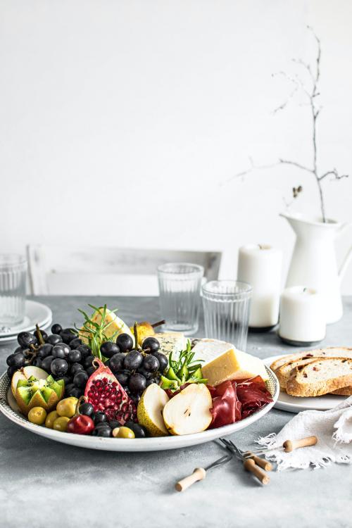 Cheese platter food photography recipe idea - 2103306