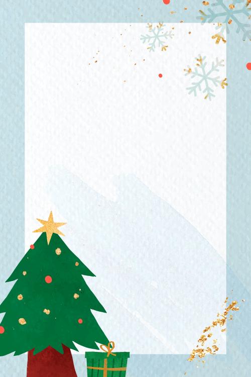 Christmas tree on blue background vector - 1227300