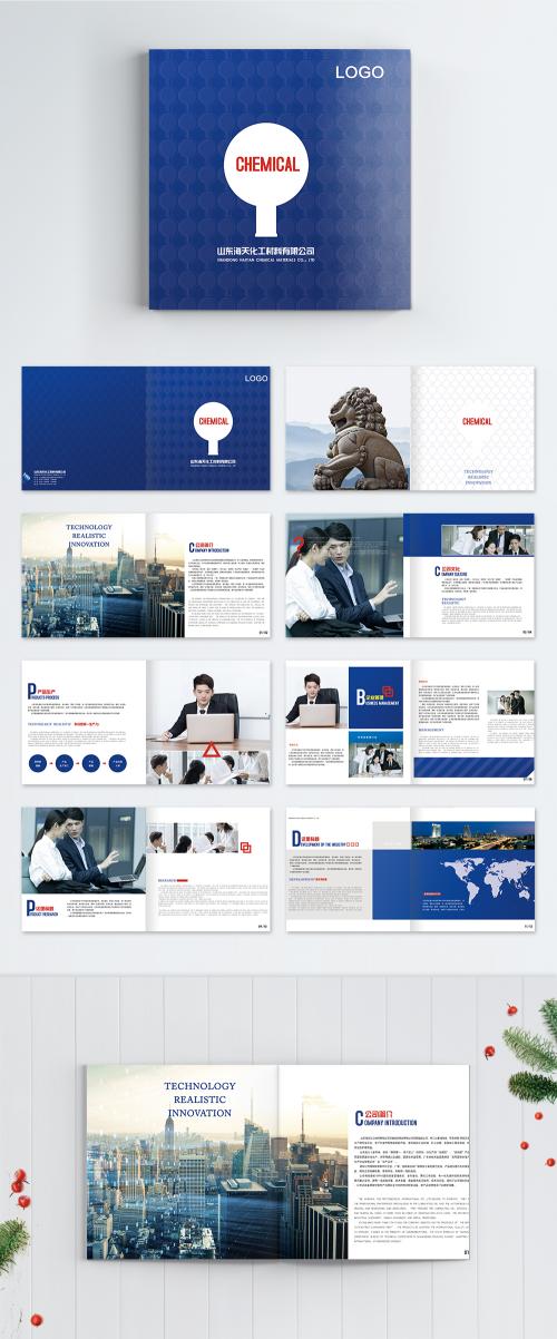 LovePik - blue business enterprise picture brochure - 400214578