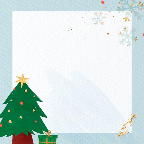 Christmas tree on blue background vector - 1227327