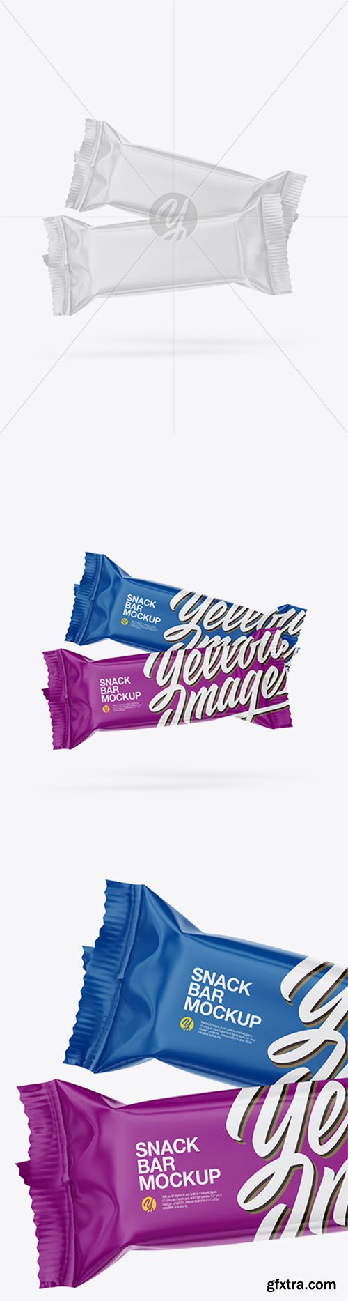 Two Glossy Snack Bars Mockup 60904